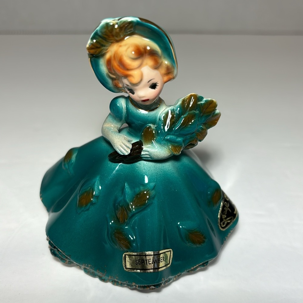 Josef Originals September Birthday Girl Figurine VTG Japan Birthday Of The Mnth
